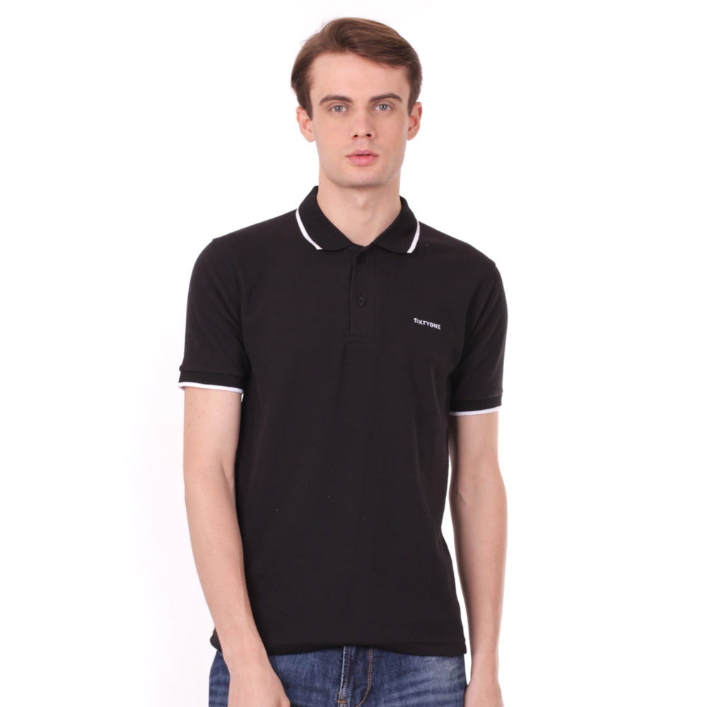 Number 61 Signature Polo in Black