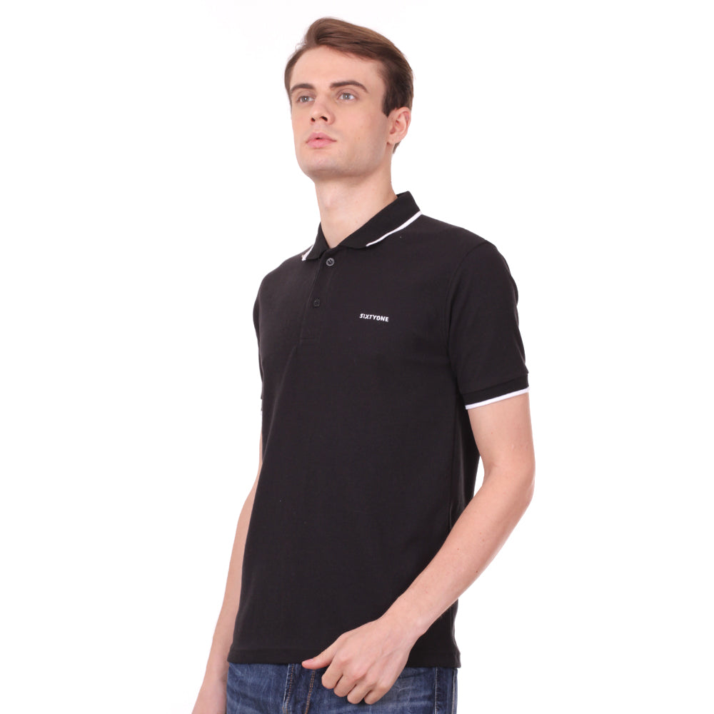 Number 61 Signature Polo in Black