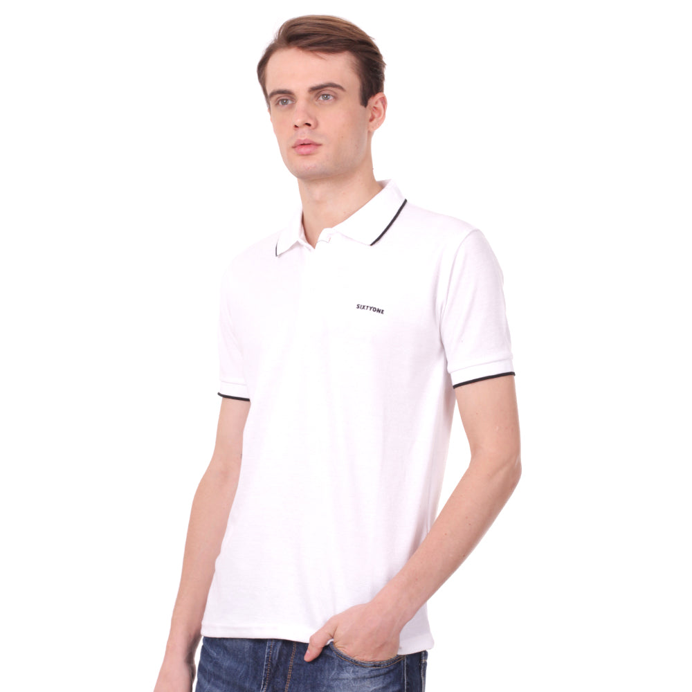 Number 61 Signature Polo in White