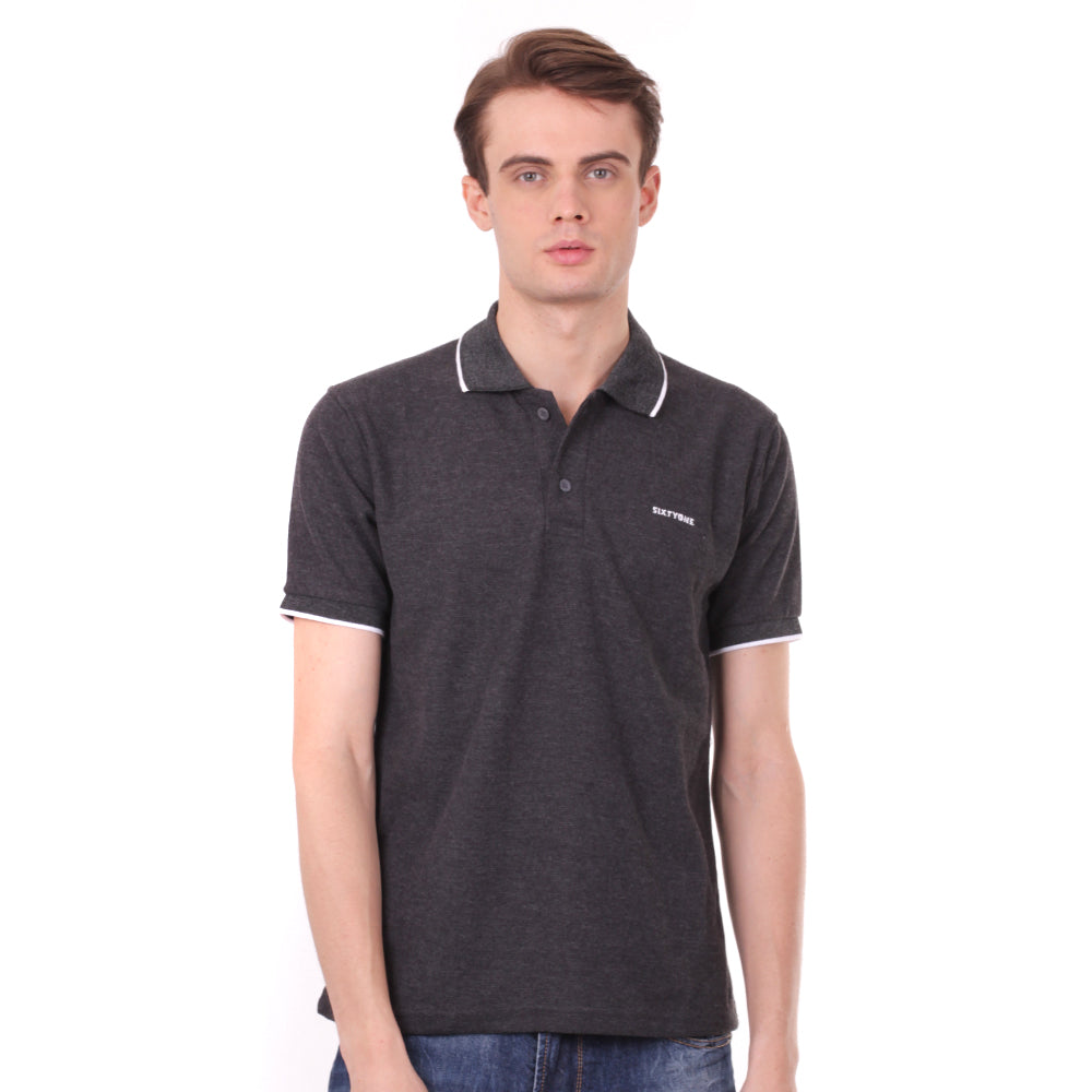 Number 61 Signature Polo in Dark Grey